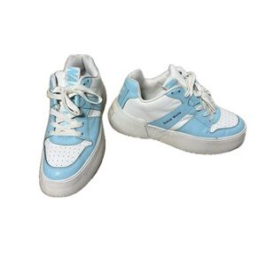 Naked Wolfe Blue and White Sneakers